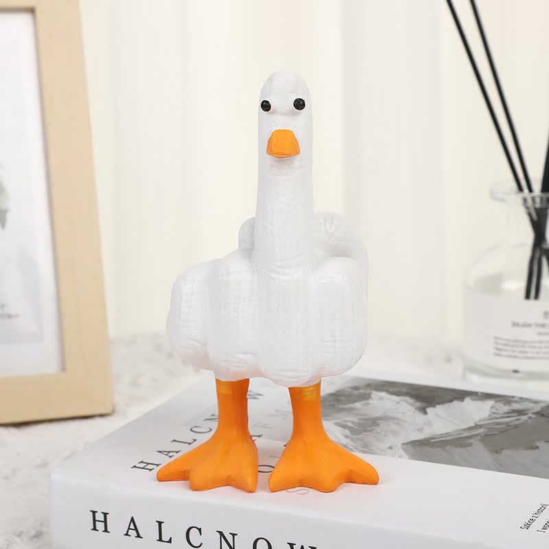 MEELANO Sjove Langefinger-Andestatuer af Harpiks – Legende Humor til Dit Hjem