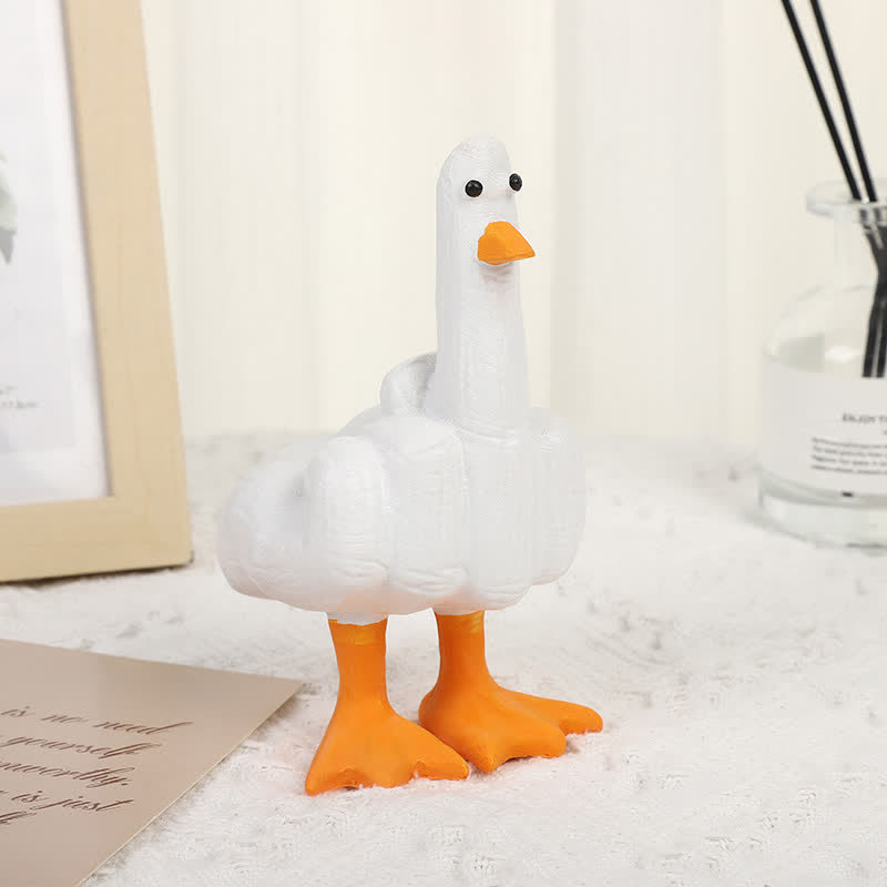 MEELANO Sjove Langefinger-Andestatuer af Harpiks – Legende Humor til Dit Hjem