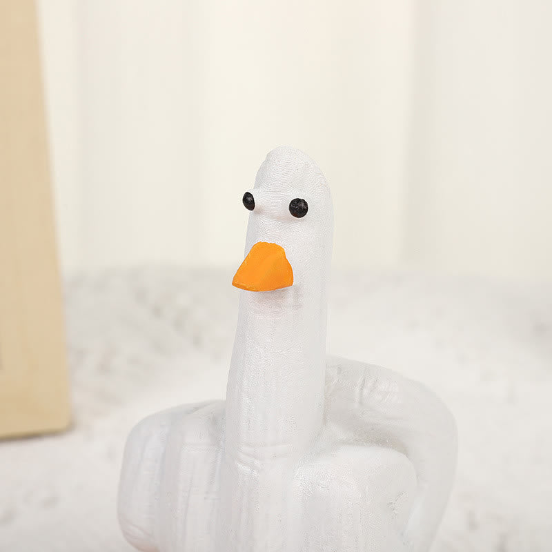 MEELANO Sjove Langefinger-Andestatuer af Harpiks – Legende Humor til Dit Hjem
