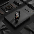 MEELANO Aktivitetsur – Smartwatch med Pulsmåler, Skridttæller, Søvnregistrering & Notifikationer, Sort, Guld eller Sølv Sort