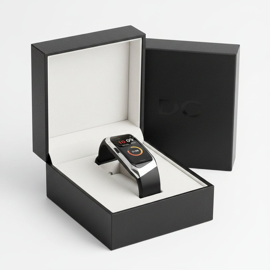 MEELANO Aktivitetsur – Smartwatch med Pulsmåler, Skridttæller, Søvnregistrering & Notifikationer, Sort, Guld eller Sølv Sølv