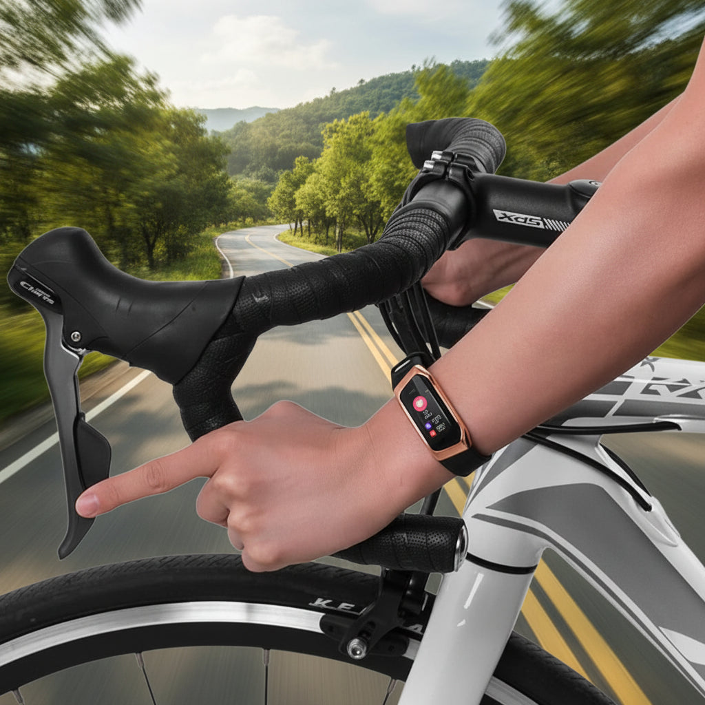 MEELANO Aktivitetsur – Smartwatch med Pulsmåler, Skridttæller, Søvnregistrering & Notifikationer, Sort, Guld eller Sølv
