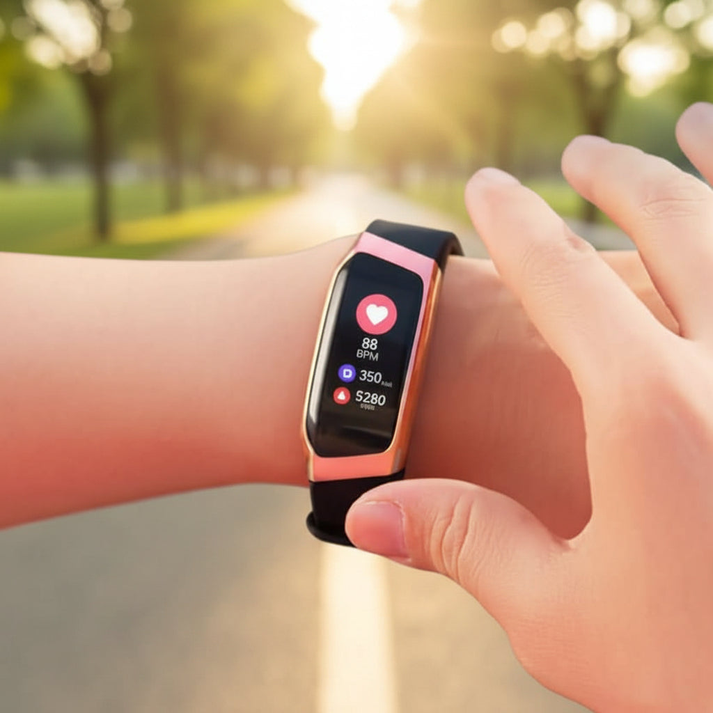 MEELANO Aktivitetsur – Smartwatch med Pulsmåler, Skridttæller, Søvnregistrering & Notifikationer, Sort, Guld eller Sølv
