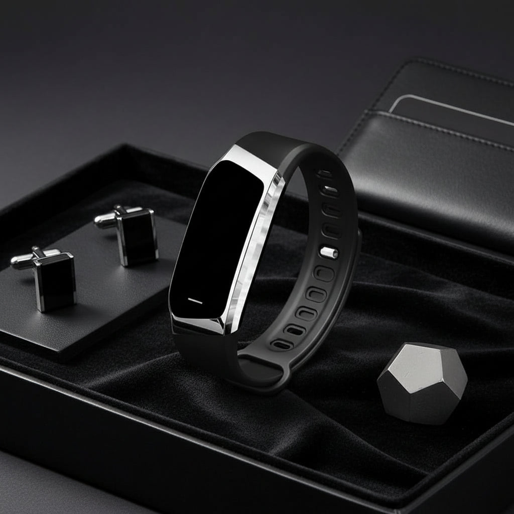 MEELANO Aktivitetsur – Smartwatch med Pulsmåler, Skridttæller, Søvnregistrering & Notifikationer, Sort, Guld eller Sølv