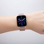 MEELANO Smartwatch med Fitnesstracker – Elegant Smartwatch med Touchskærm & Notifikationer, 4 Farver – StyleTrack Pink