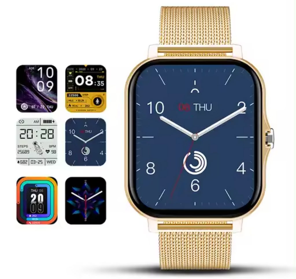MEELANO Smartwatch med Fitnesstracker – Elegant Smartwatch med Touchskærm & Notifikationer, 4 Farver – StyleTrack