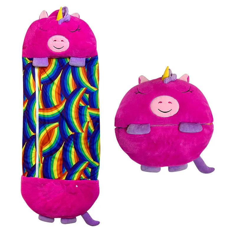MEELANO Sovepose Og Bamse I Ét For Rolige Nætter Blød Komfort Leg Rosa Enhjørning