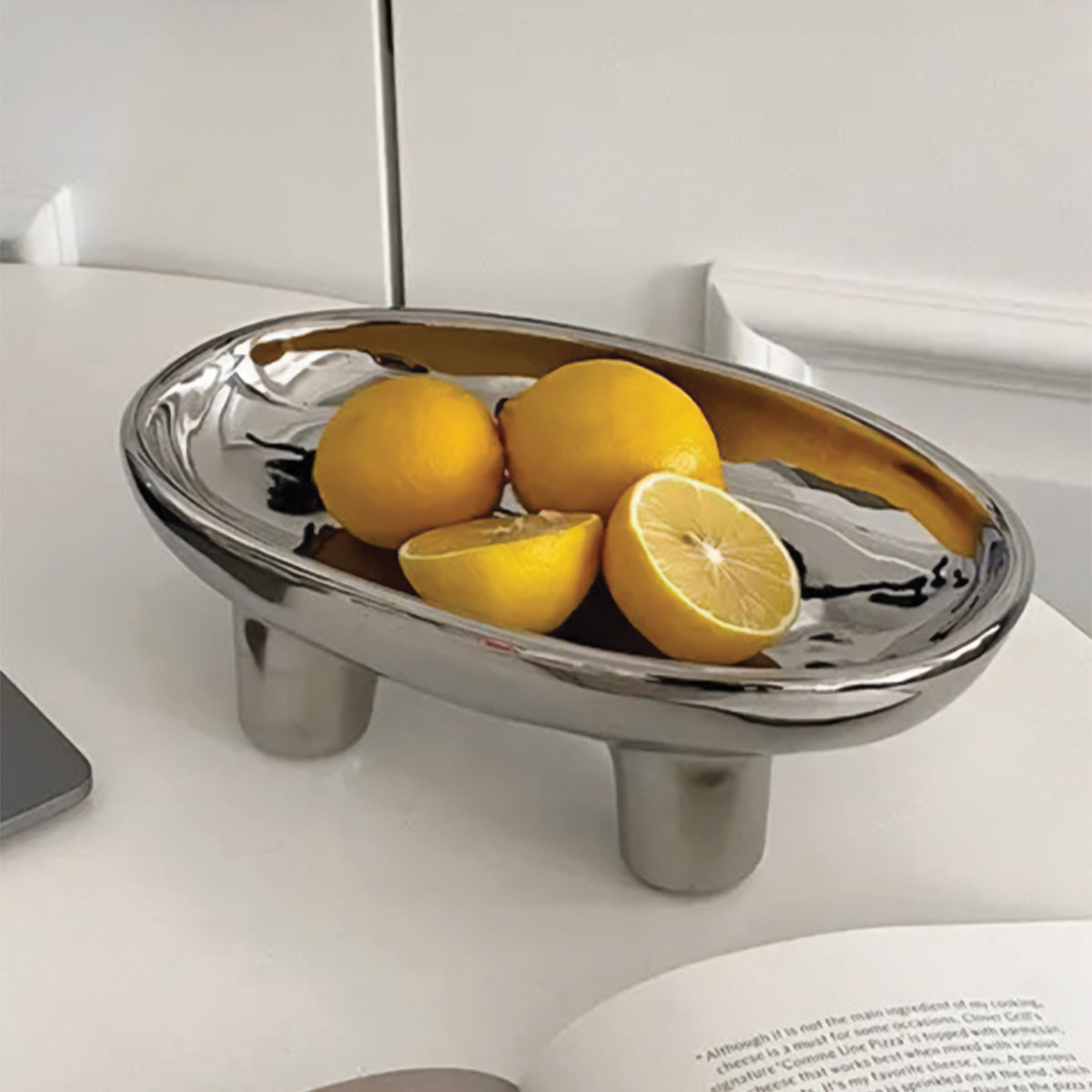 MEELANO Sofia Salatskål Keramik 30 cm Hvid