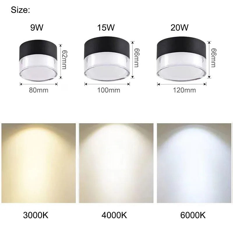 MEELANO Sort LED Loftlampe i Skandinavisk Design til Soveværelse