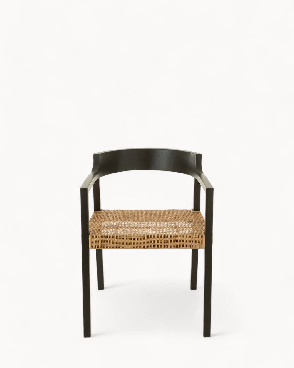 MEELANO Sort Teak Spisestuestol 55x71 cm - Minimalistisk Design