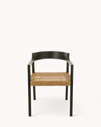 MEELANO Sort Teak Spisestuestol 55x71 cm - Minimalistisk Design