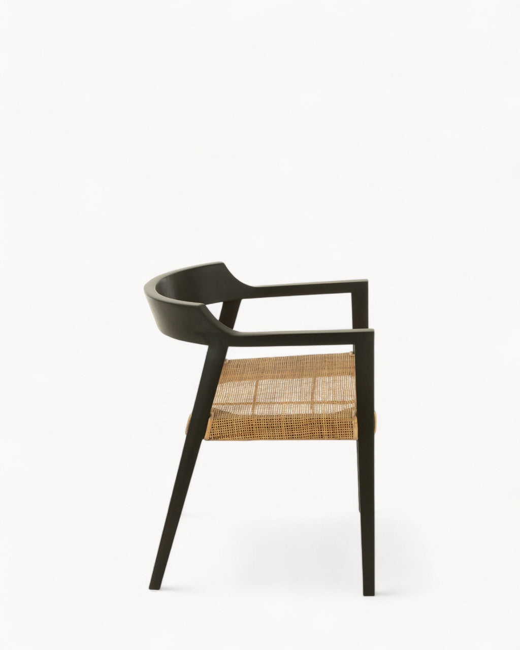 MEELANO Sort Teak Spisestuestol 55x71 cm - Minimalistisk Design