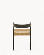 MEELANO Sort Teak Spisestuestol 55x71 cm - Minimalistisk Design