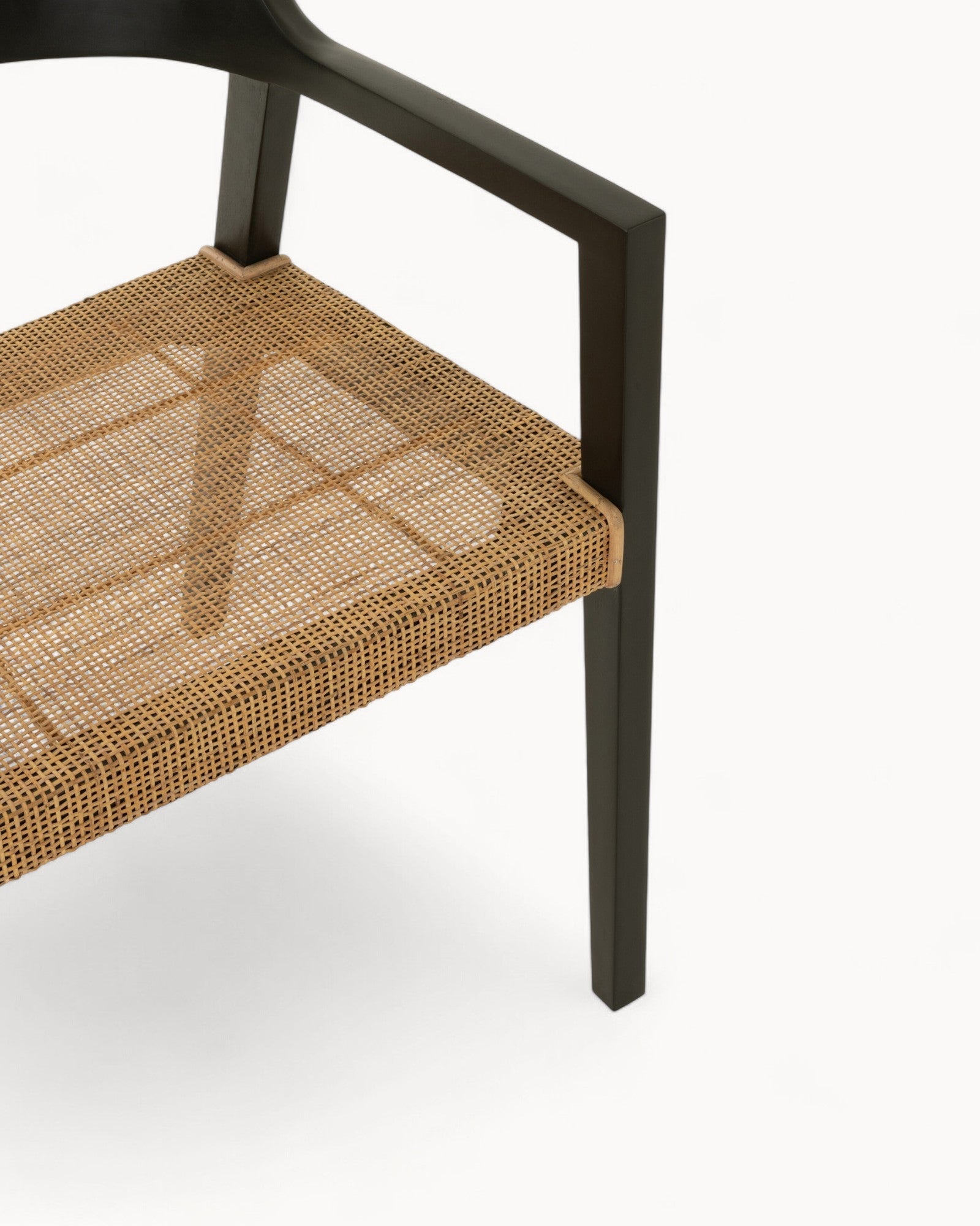 MEELANO Sort Teak Spisestuestol 55x71 cm - Minimalistisk Design