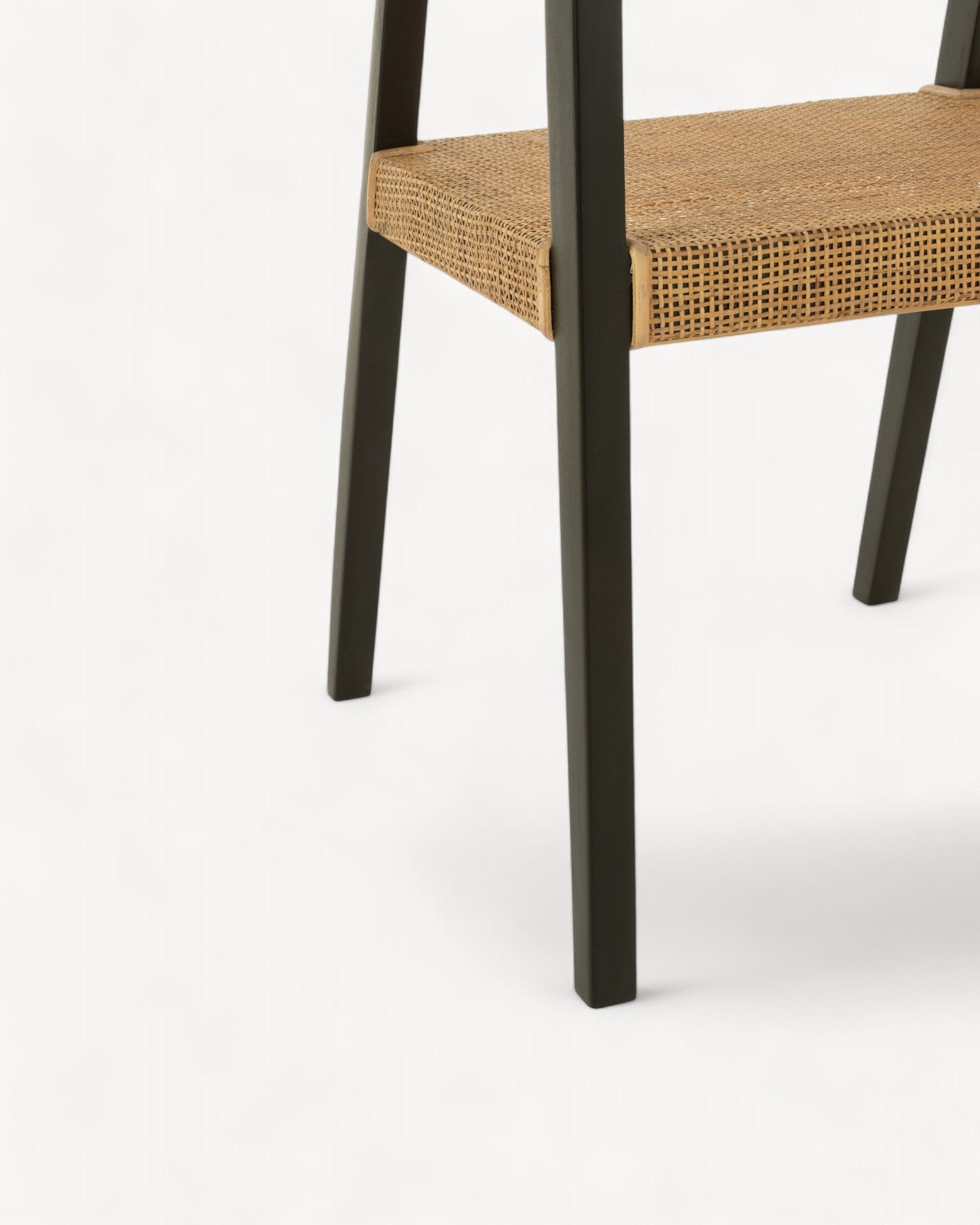 MEELANO Sort Teak Spisestuestol 55x71 cm - Minimalistisk Design