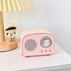 MEELANO SoundJoy – Retro Bluetooth Højttaler med FM-Radio & Moderne Lydkvalitet Rosa