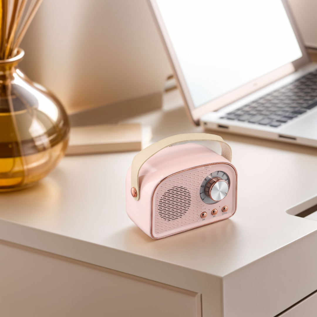 MEELANO SoundJoy – Retro Bluetooth Højttaler med FM-Radio & Moderne Lydkvalitet