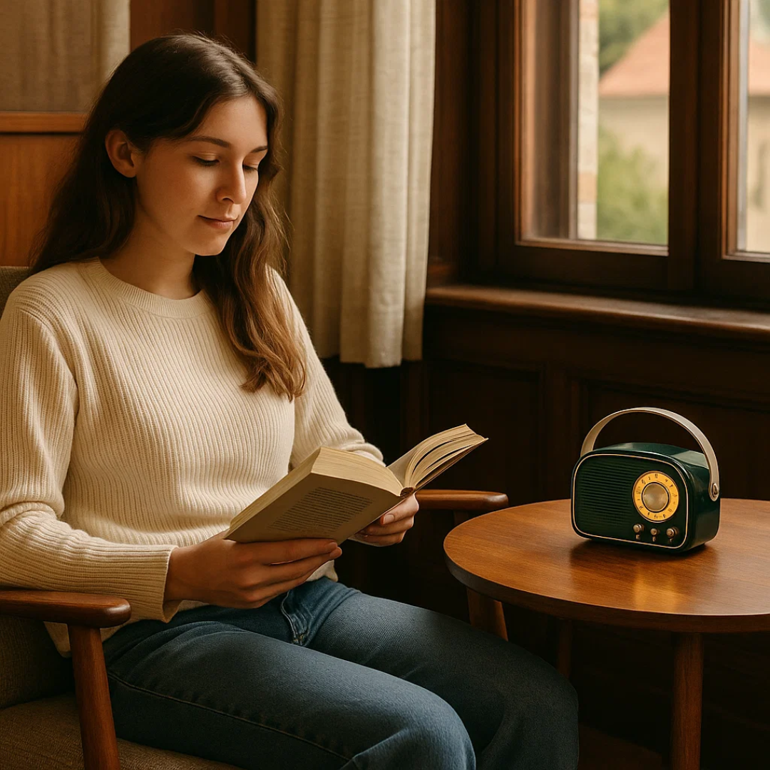 MEELANO SoundJoy – Retro Bluetooth Højttaler med FM-Radio & Moderne Lydkvalitet