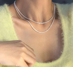MEELANO Sølv Halskæder Sæt Til Hverdagslook Minimalistiske Smykker