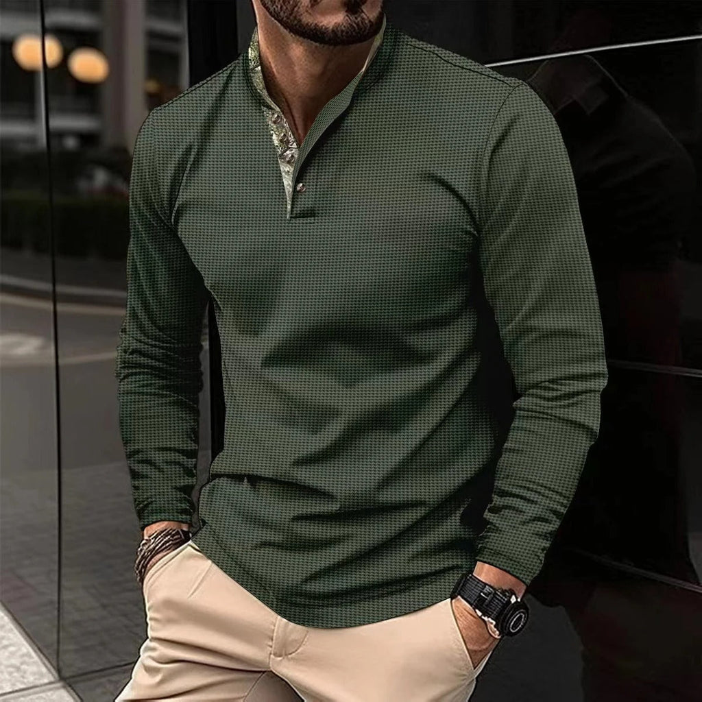 MEELANO Figueral | Herre Business Casual Tøjsæt med Skjorte & Bukser - Elegante Chinos & Matchende Skjortesæt Hærgrøn