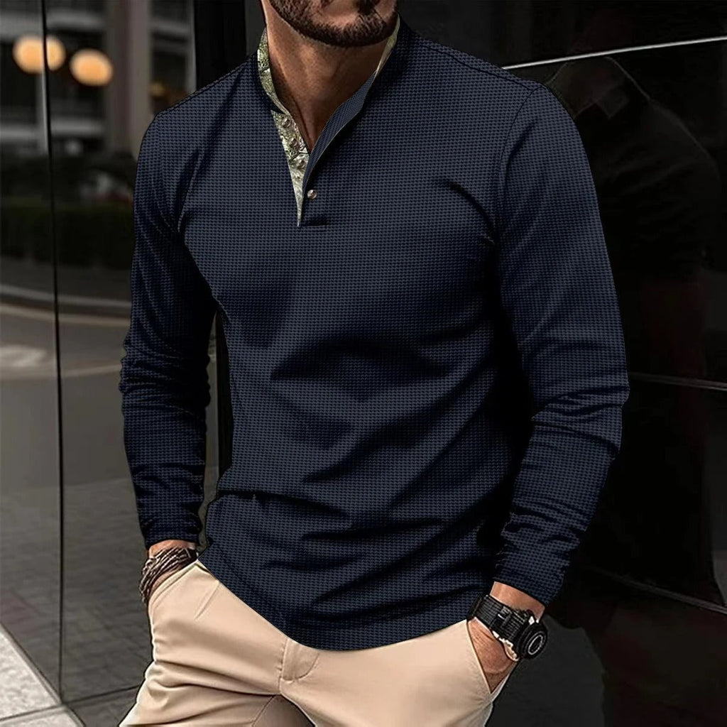 MEELANO Figueral | Herre Business Casual Tøjsæt med Skjorte & Bukser - Elegante Chinos & Matchende Skjortesæt Marineblå