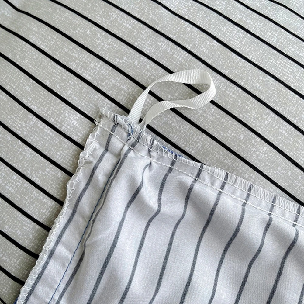 MEELANO Stilet Sengetøj Sæt med Striber – 100% Polyester, Flere Størrelser