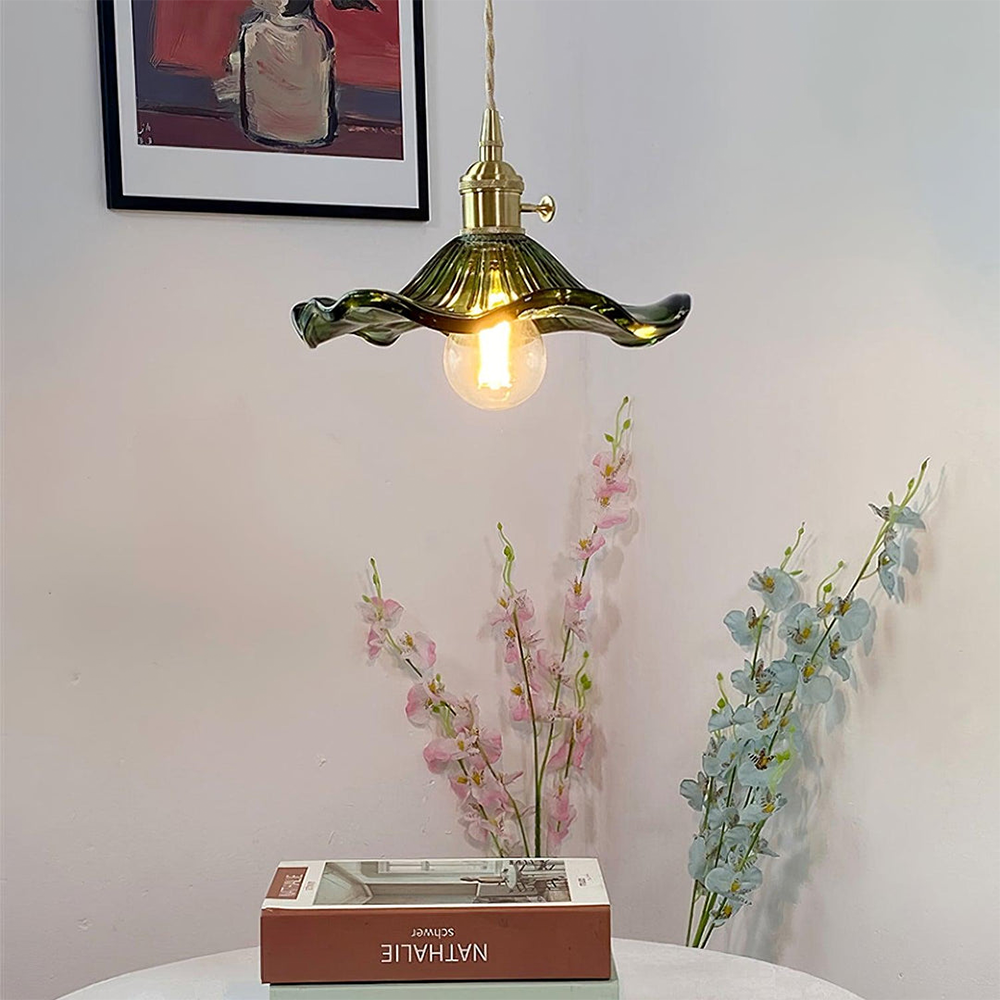 MEELANO Stilfuld hibiscusblomsterlampe
