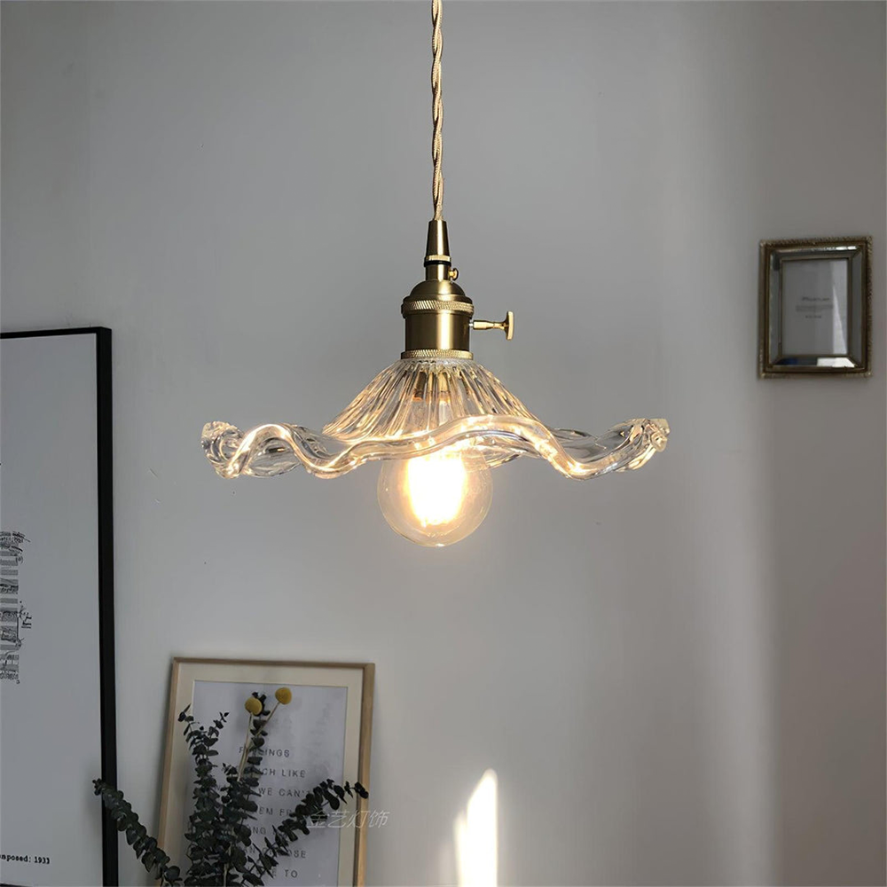 MEELANO Stilfuld hibiscusblomsterlampe Klar D23 cm * H12 cm