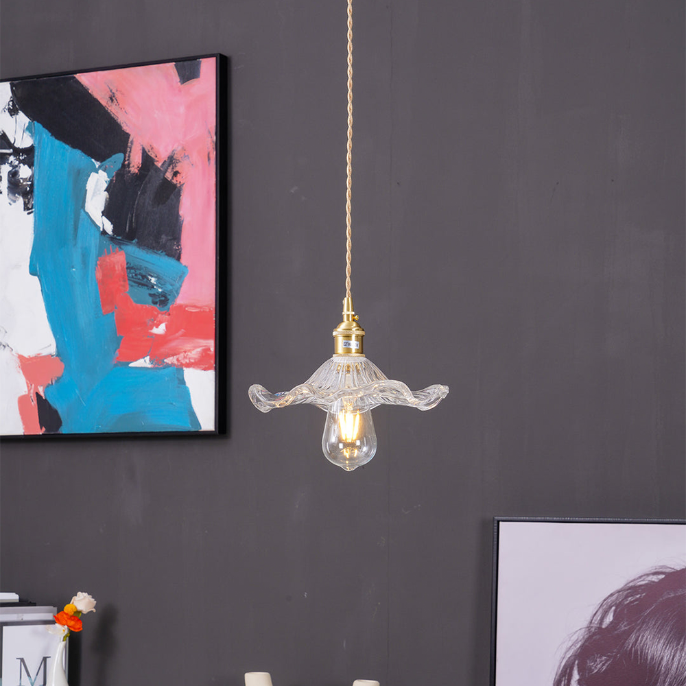 MEELANO Stilfuld hibiscusblomsterlampe