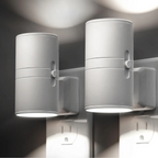 NightLuxe Bauhaus-design Natlampe – Dæmpbar LED-natlampe med Skumringssensor, Varm Hvid 3000K, til Gang & Soveværelse
