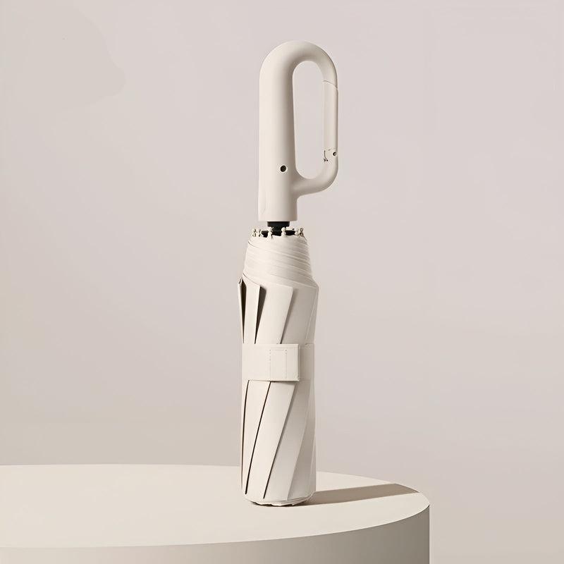 MEELANO Paraply Vind Regnmodstand Automatisk Spændehåndtag Beskyttet Vejrparaply Beige