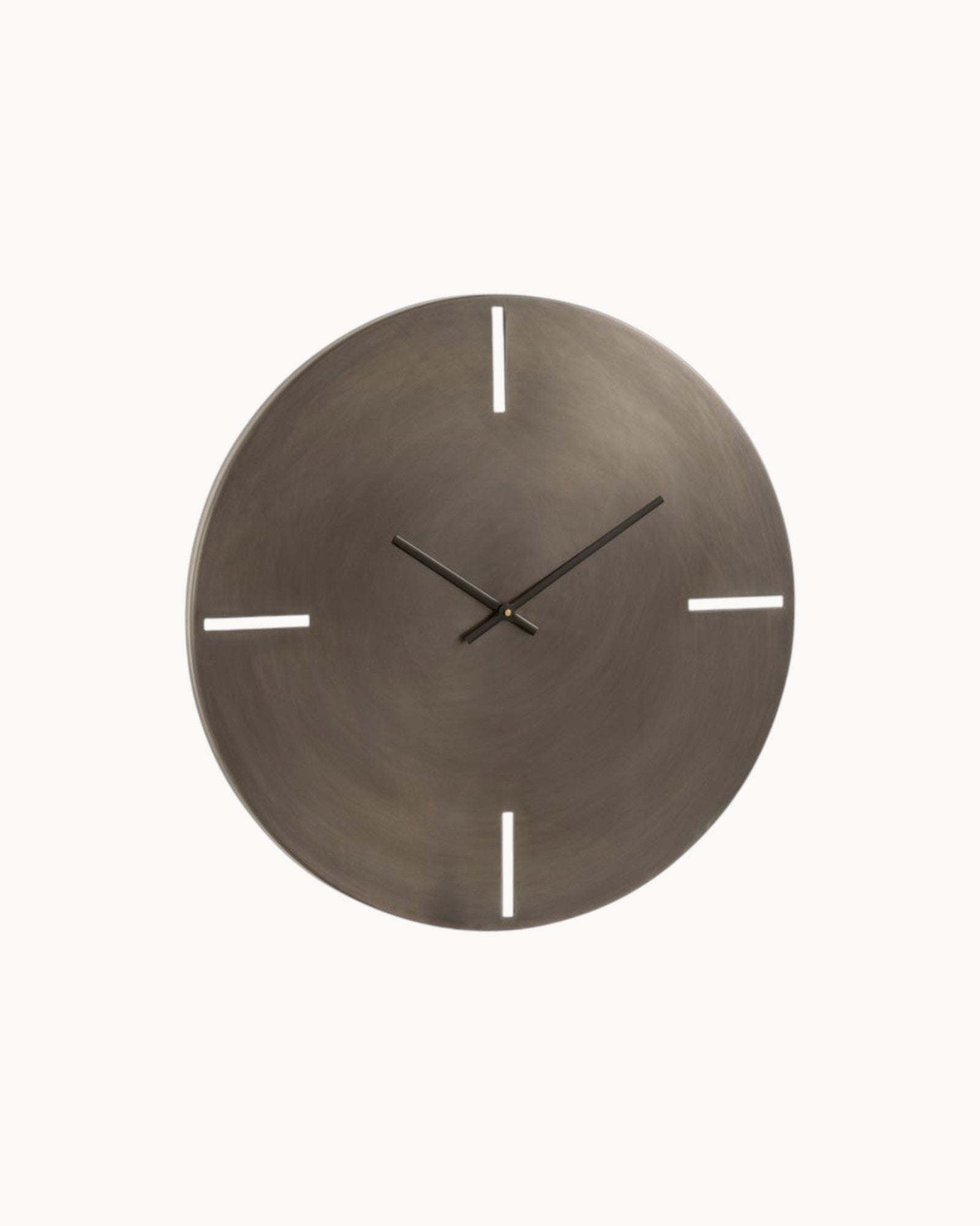 MEELANO Stort Vægur Mørkegrå Metal Ø 50,5 cm Minimalistisk Design Default