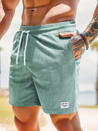 MEELANO Til Mænd Stribede Sommerbadeshorts Med Komfort Og Klassisk Stribet Mønster Lysegrøn