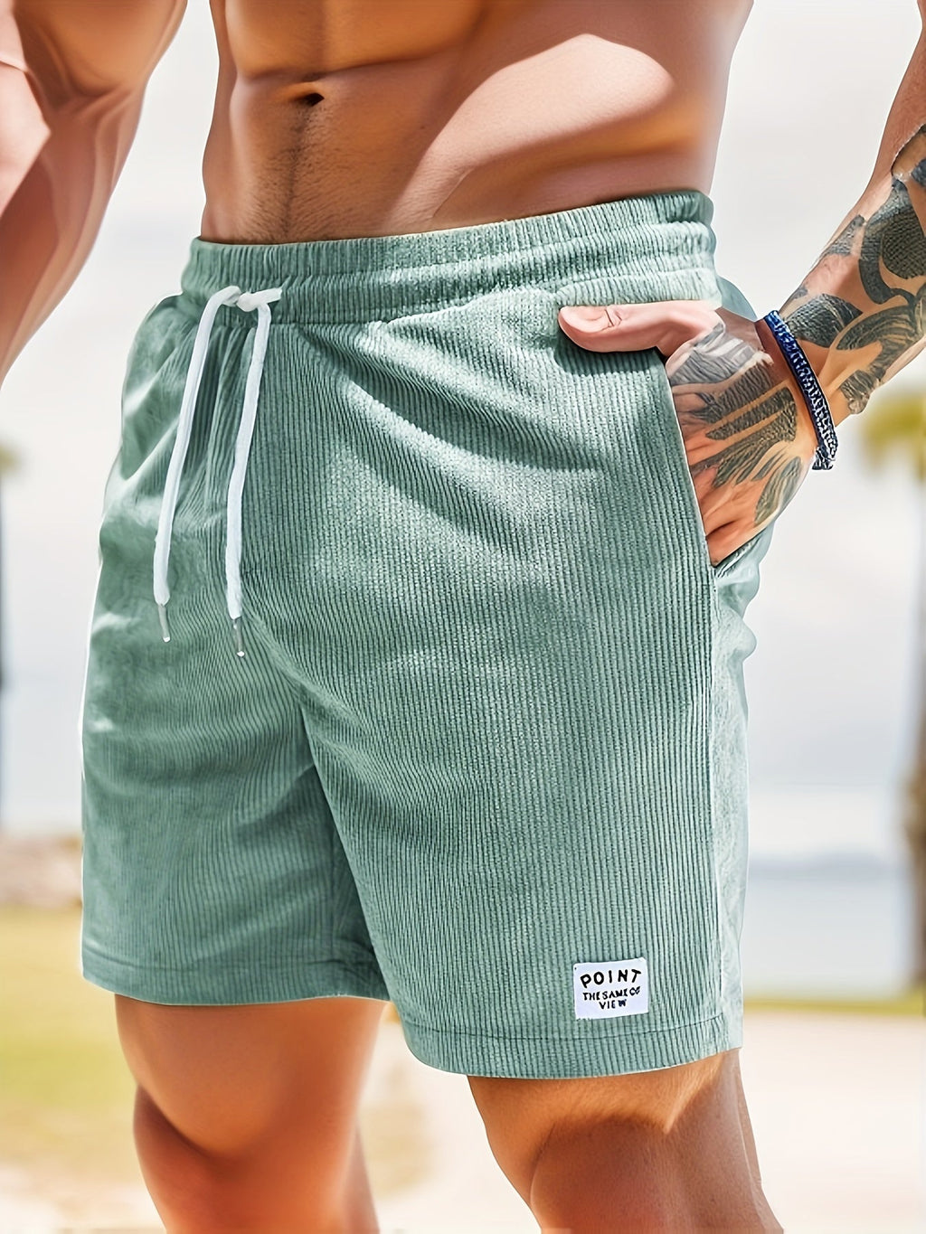 MEELANO Til Mænd Stribede Sommerbadeshorts Med Komfort Og Klassisk Stribet Mønster