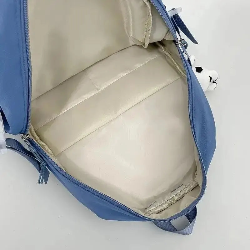 MEELANO Trendy & Moderigtig Skolerygsæk til 15,6" Bærbar PC (45x30x15 cm) - Vandafvisende Skoletaske med Laptoprum til Unge & Voksne