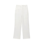 MEELANO Sommersæt Til Kvinder Slim Lapel Lynlås Top Og Vide Ben Bukser Sort