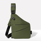 MEELANO Tyverisikker Crossbody Taske med RFID-lomme – Vandafvisende Rejsetaske, Venstre eller Højre Skulder, 15 Farver – Ranches Camouflagegrøn Venstrehåndet