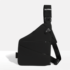 MEELANO Tyverisikker Crossbody Taske med RFID-lomme – Vandafvisende Rejsetaske, Venstre eller Højre Skulder, 15 Farver – Ranches Sort Højrehåndet