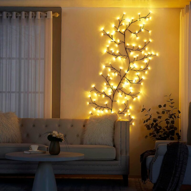 MEELANO ENCHANTED – Glitrende Trælampe