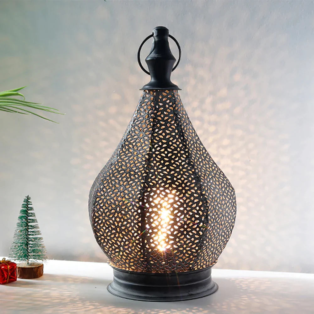 MEELANO Taavita Bordlampe I Marokkansk Design Med Varme Glød
