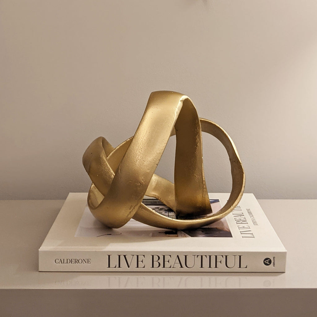MEELANO Elegant Decorativ Skulptur I Knudedesign I Guld Default