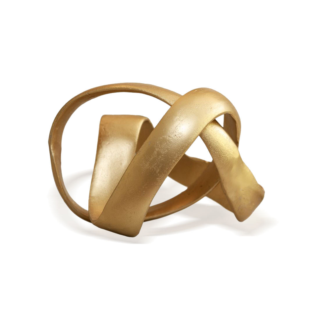 MEELANO Elegant Decorativ Skulptur I Knudedesign I Guld