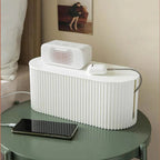 MEELANO Kabelboks Til Pæn Oplader Og Stikkontaktopbevaring Hvid