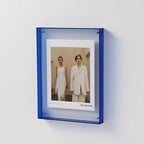 MEELANO Modern Style Transparent Akryl Billedramme – Minimalistisk Elegance til Hjem og Kontor Blå