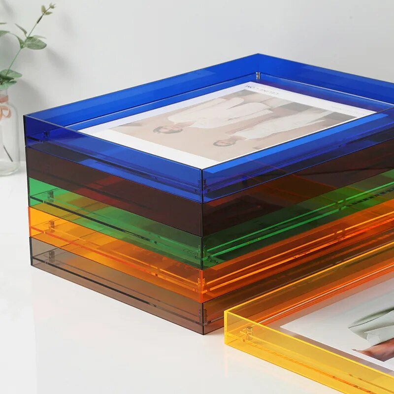 MEELANO Modern Style Transparent Akryl Billedramme – Minimalistisk Elegance til Hjem og Kontor