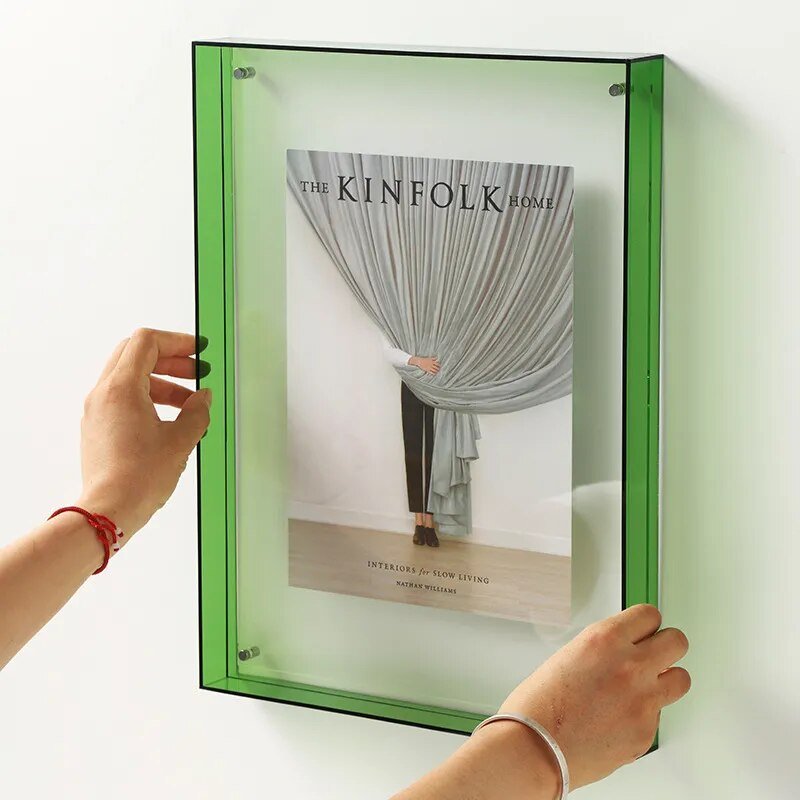 MEELANO Modern Style Transparent Akryl Billedramme – Minimalistisk Elegance til Hjem og Kontor