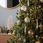 MEELANO Juletræslys Fjernbetjening Og Justerbar Lysstyrke Snefnug