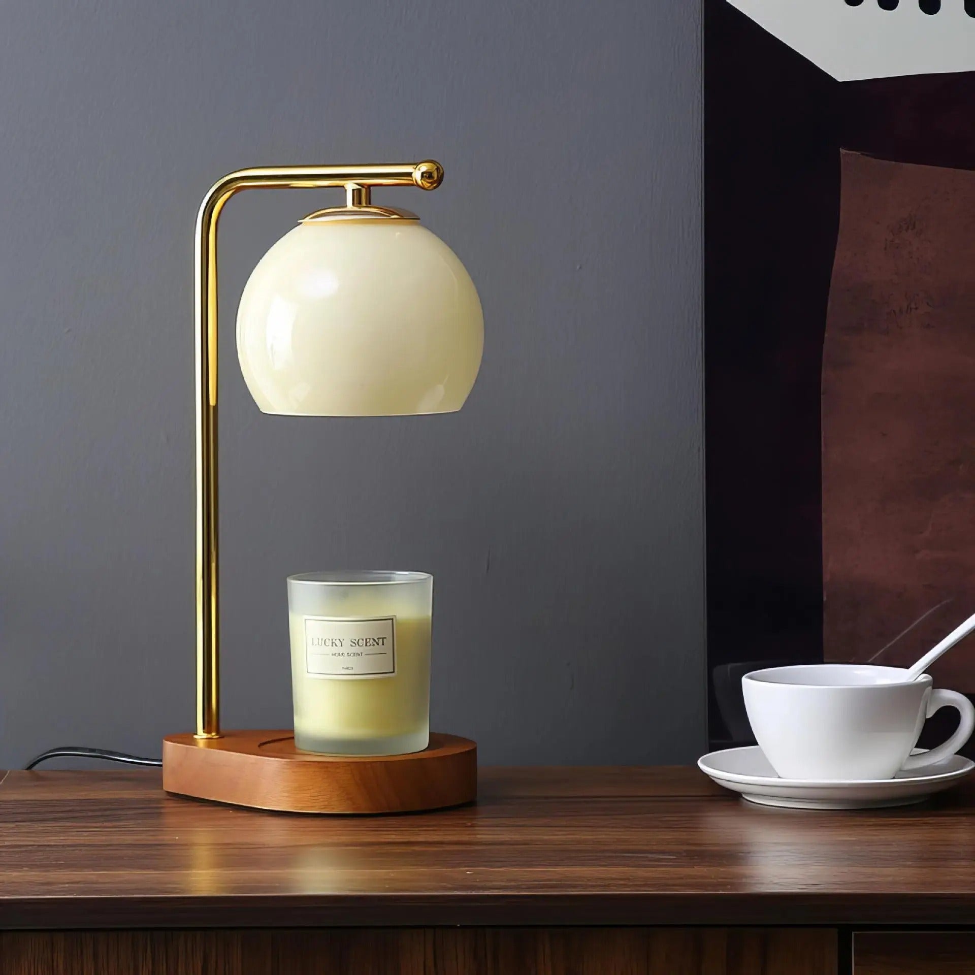 MEELANO Tamara Lysvarmerlampe – moderne hygge og stil Beige