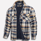 MEELANO Ternet Bomuldsflanelskjorte Lumberjack Stil Til Udendørs Lag-På-Lag Brun