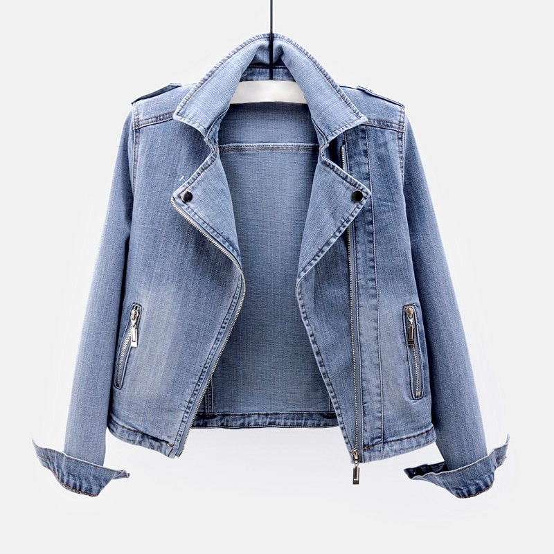 MEELANO Denimjakke til Kvinder - En klassisk og alsidig jakke Lyseblå